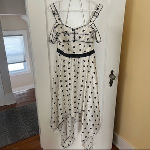 Self-Portriat Star Print Handkerchief Dress